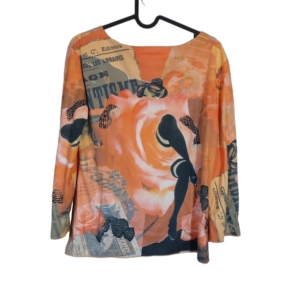𝅺🌵imode LADIES LONG SLEEVE GRAPHIC PRINT TEE- L - Picture 1 of 5